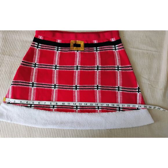 XXL Plaid "Santa" Skirt. Christmas. Holiday. Winter. Cheer. Ugly Sweater. - Picture 11 of 11